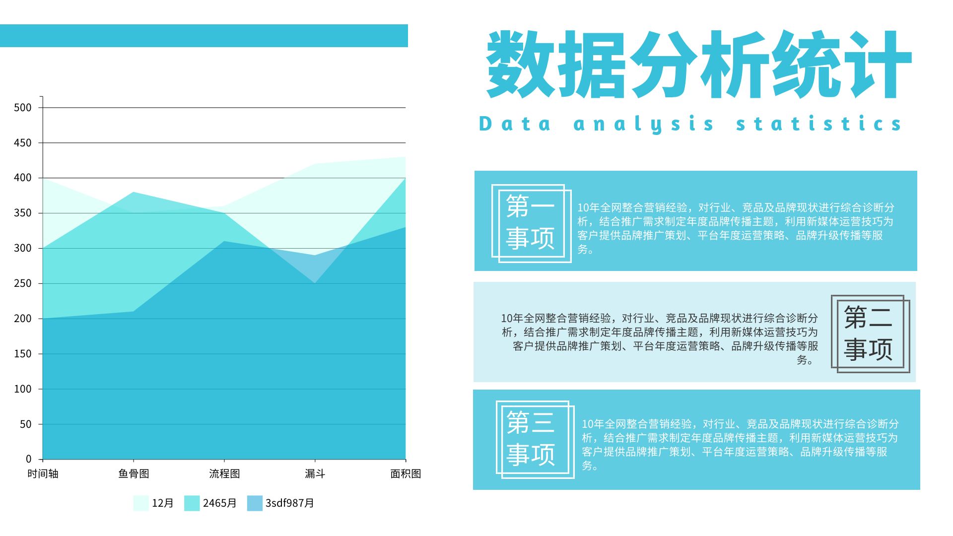 蓝色简约短视频运营复盘信息图表ppt模板