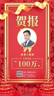 个人业绩海报