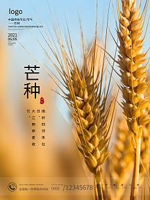 芒种大气励志日签图正版早安芒种节气祝福日签动态gif模板gifvip专享