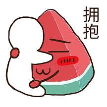 手绘卡通可爱萌宠动物表情包白色小鸡亲么么哒拥抱表情包 抱团成长 爱