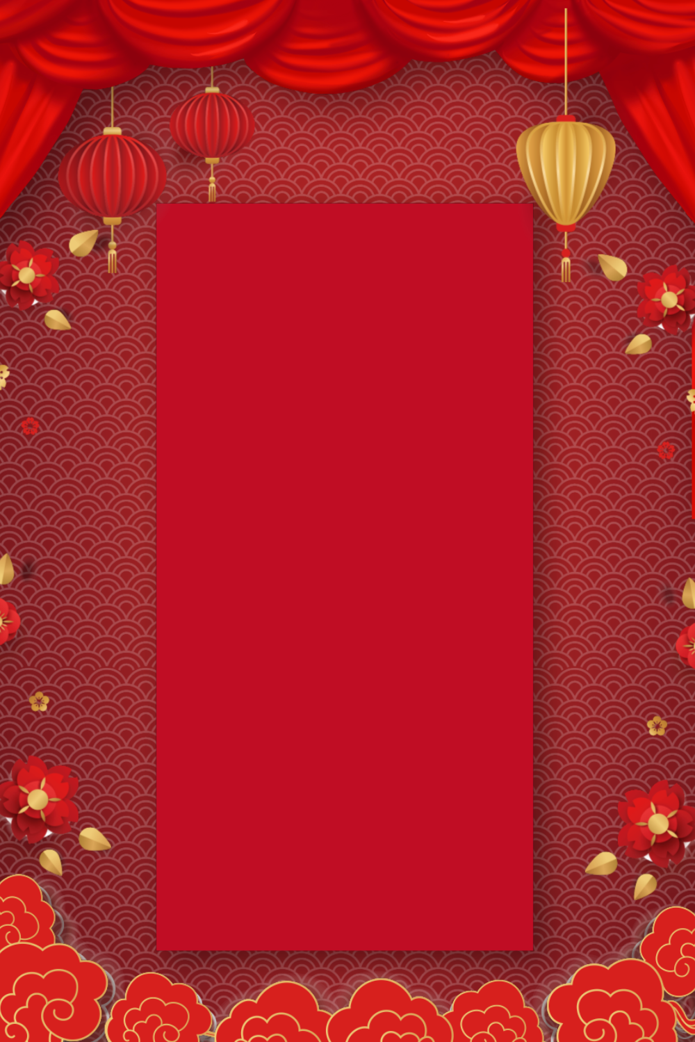 红色创意古典海报背景