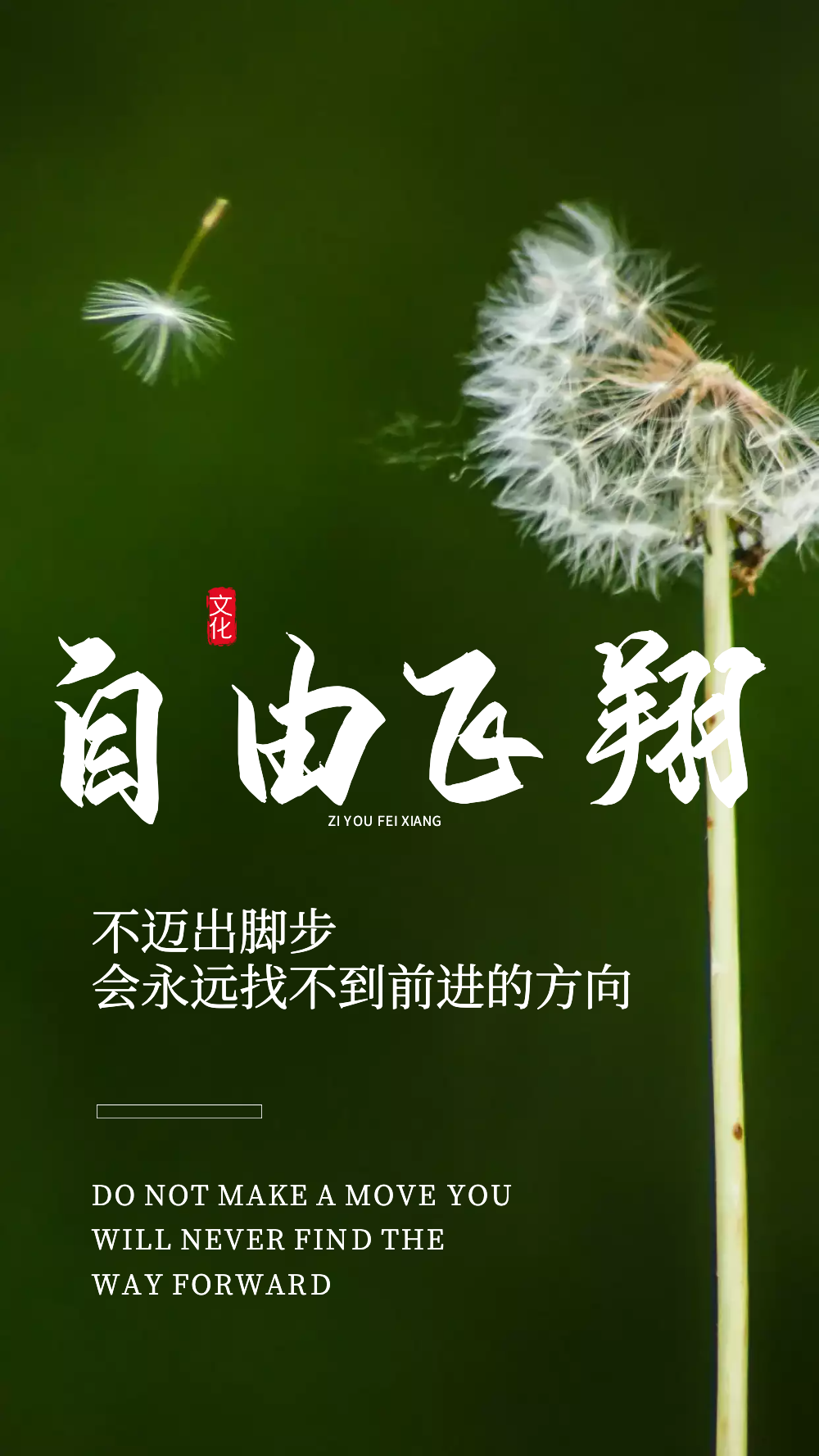 蒲公英自由飞翔摄影海报