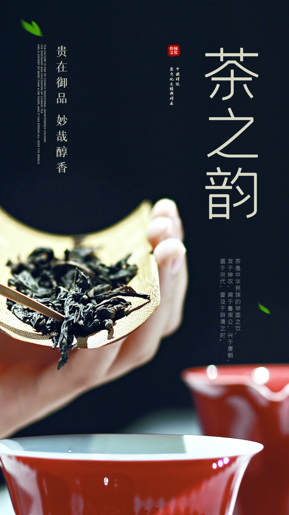 茶之韵茶文化茶叶宣传摄影图海报