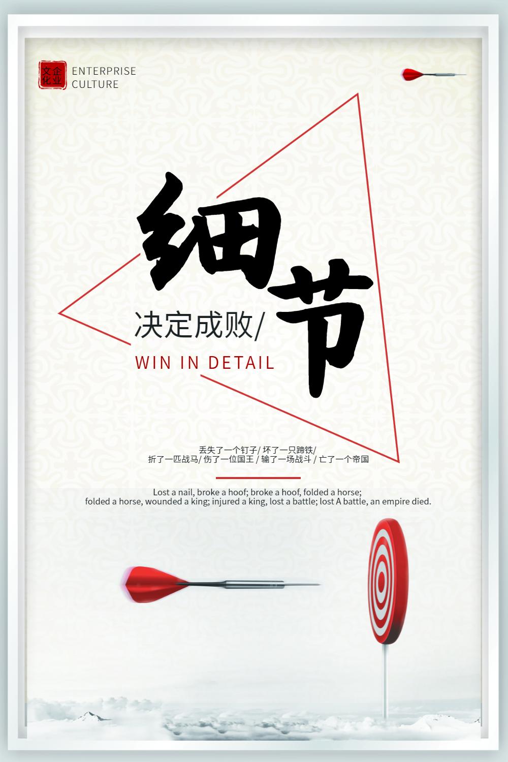 企业文化细节决定成败宣传海报