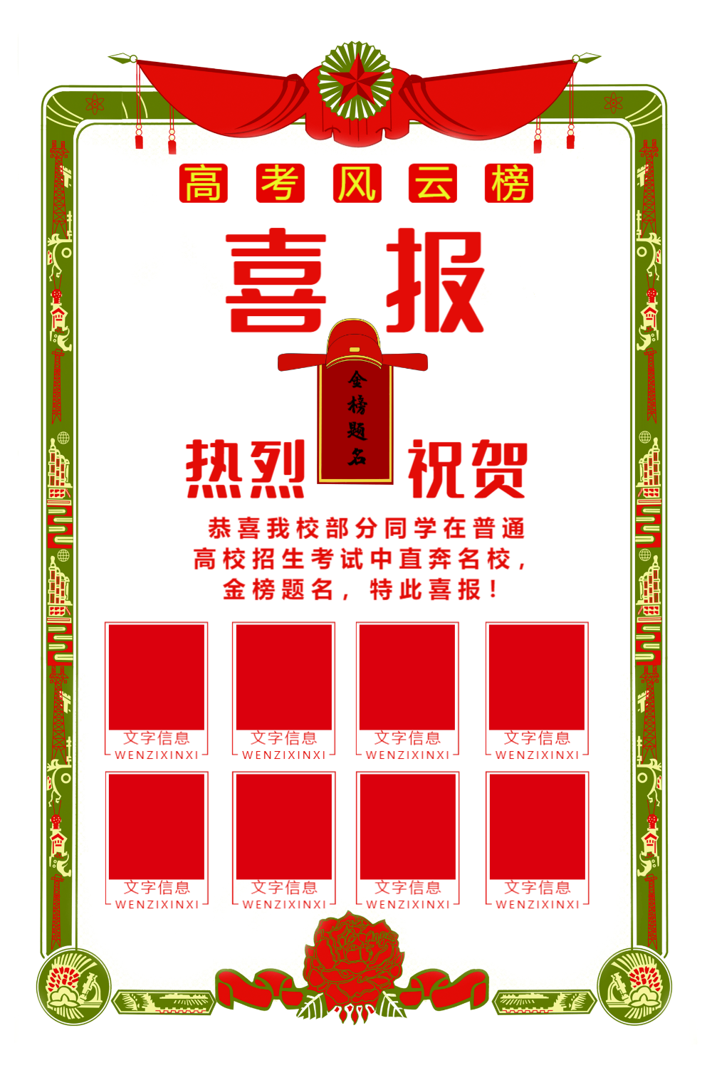手机海报正版销售战报喜报表彰海报正版喜报红榜创意手机海报正版喜报