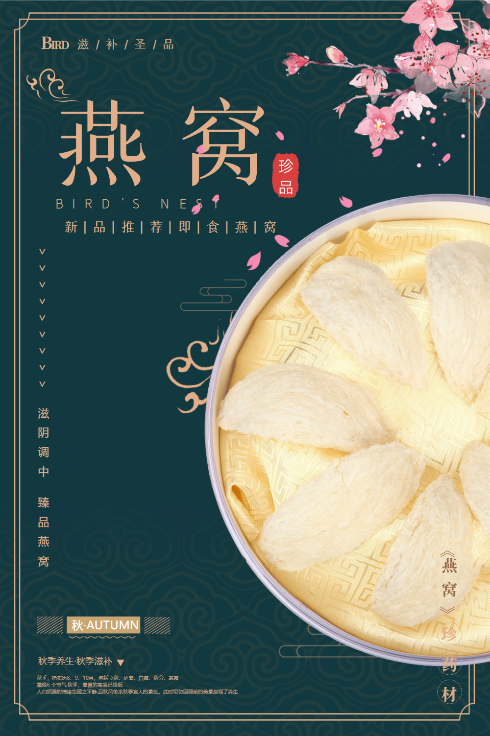 天然燕窝美食海报