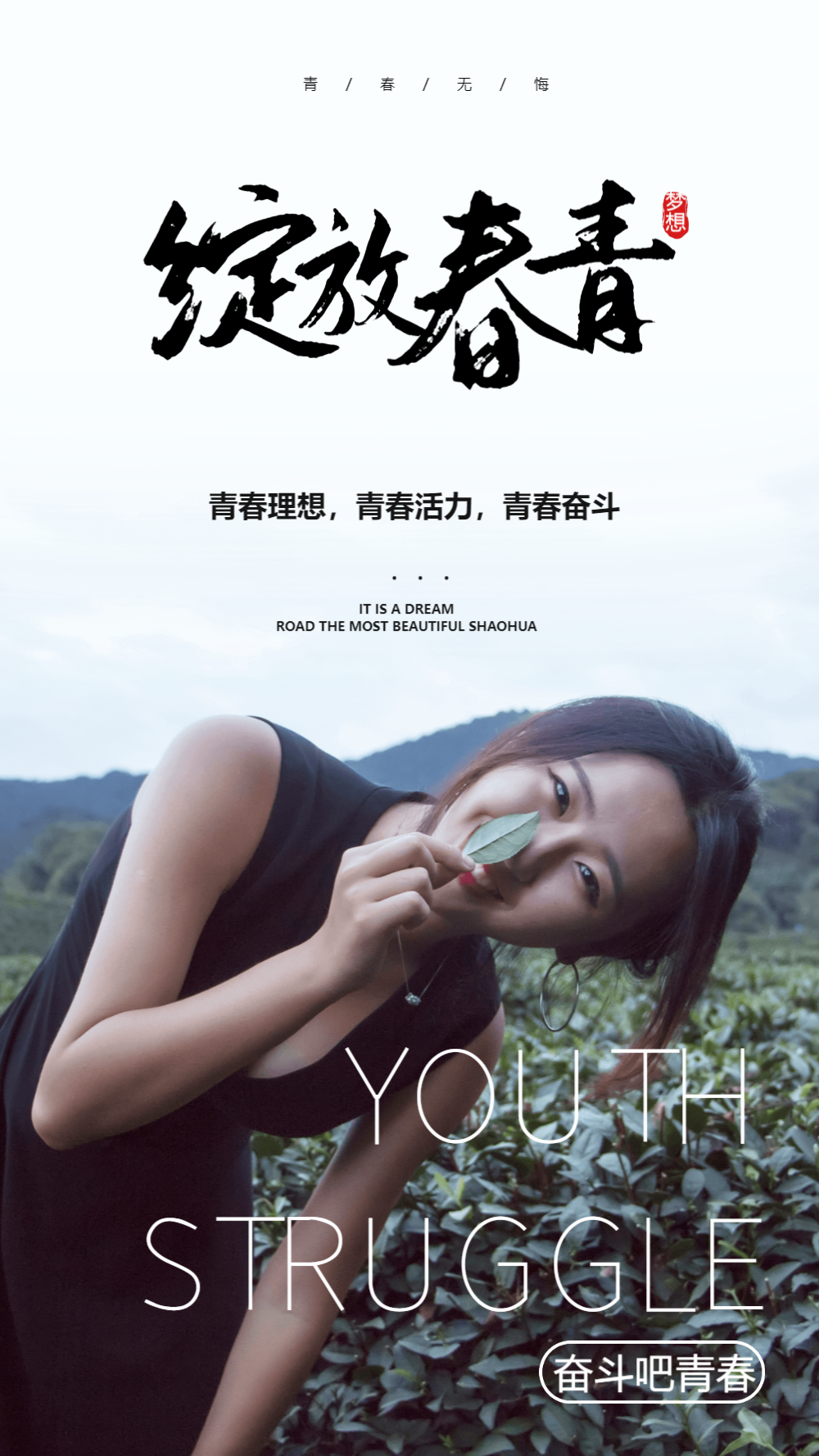 绽放青春摄影海报