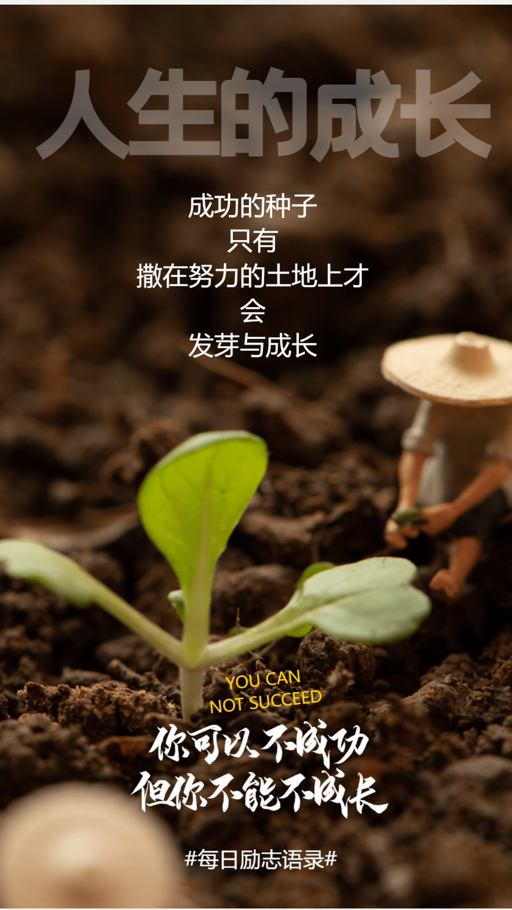 成长励志摄影海报