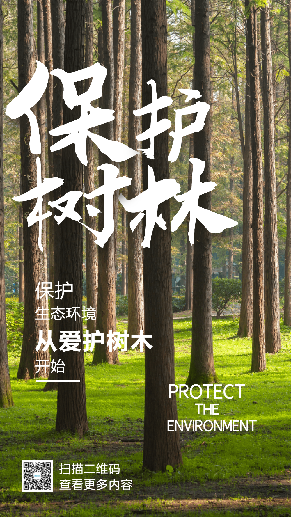 保护树林摄影图海报